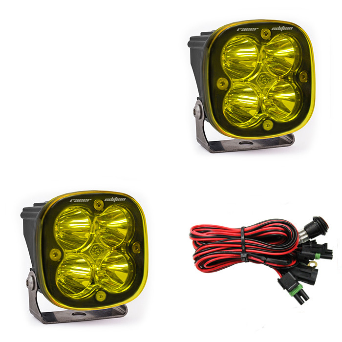 BAJA DESIGNS 727811 SQUADRON RACER EDITION SPOT PAIR LED LIGHT PODS - AMBER