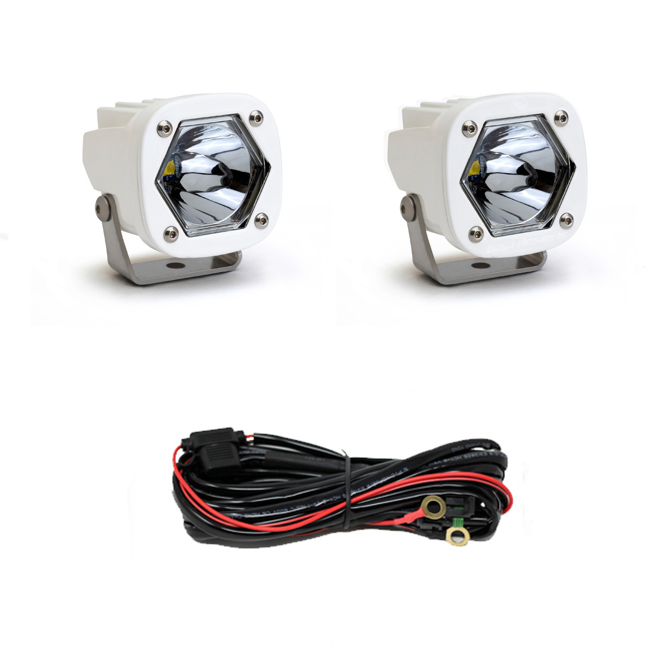 BAJA DESIGNS 387801WT LED LIGHT PODS SI SPOT WHITE PAIR