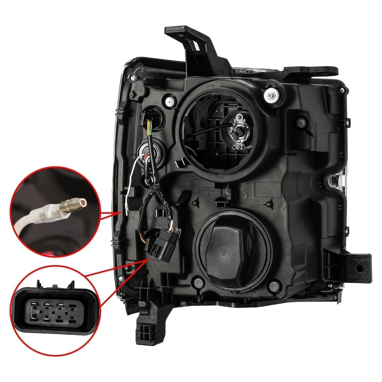 ALPHAREX 880224 15-19 CHEVROLET SILVERADO 2500HD/3500HD PRO-SERIES HALOGEN PROJECTOR HEADLIGHTS BLACK ALPHAREX 880224 15-19 CHEVROLET SILVERADO 2500HD/3500HD PRO-SERIES HALOGEN PROJECTOR HEADLIGHTS BLACK