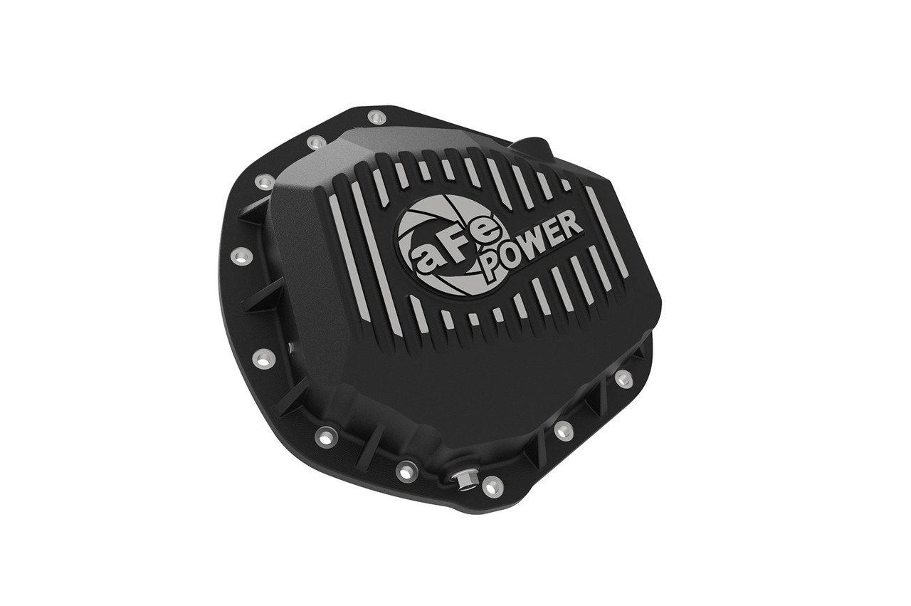 AFE 46-70392 PRO SERIES REAR AAM 11.5/11.8 DIFFERENTIAL COVER BLACK W/ MACHINED FOR 03-18 CUMMINS 5.9L/6.7L