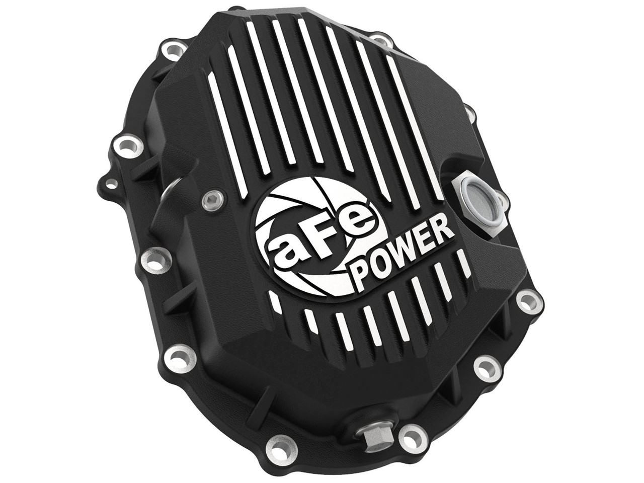 AFE 46-71050B PRO SERIES FRONT DIFFERENTIAL COVER BLACK W/MACHINED FOR 11-20 6.6L DURAMAX (AAM 9.25)