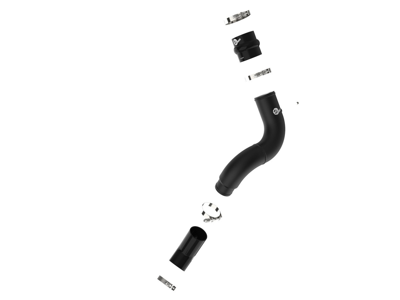 AFE 46-20619-B BLADERUNNER 3.5" ALUMINUM COLD CHARGE PIPE BLACK FOR 19-24 CUMMINS 6.7L