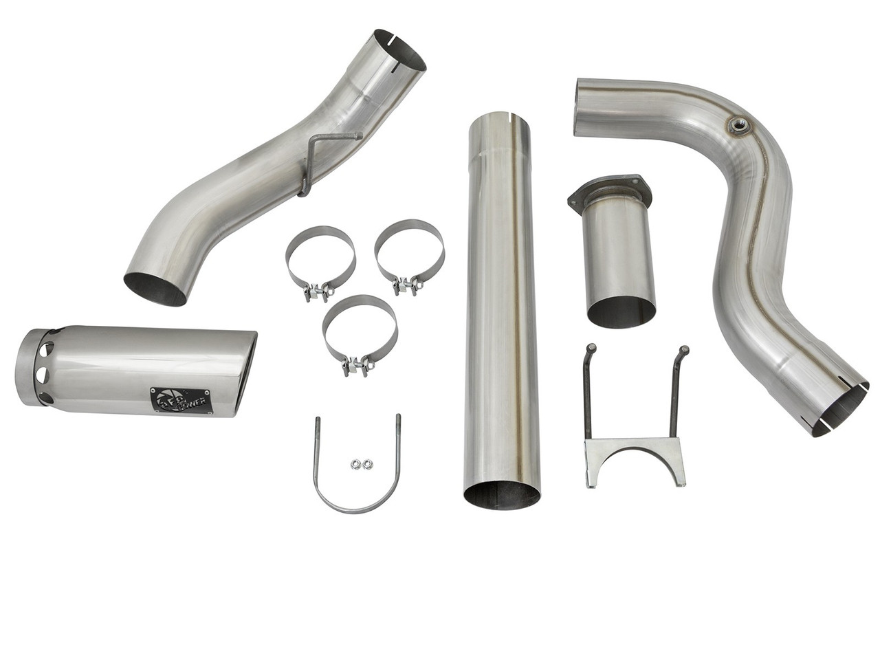 AFE 49-03090-P ATLAS 5" ALUMINIZED STEEL DPF-BACK EXHAUST SYSTEM FOR 17-23 FORD 6.7L POWERSTROKE