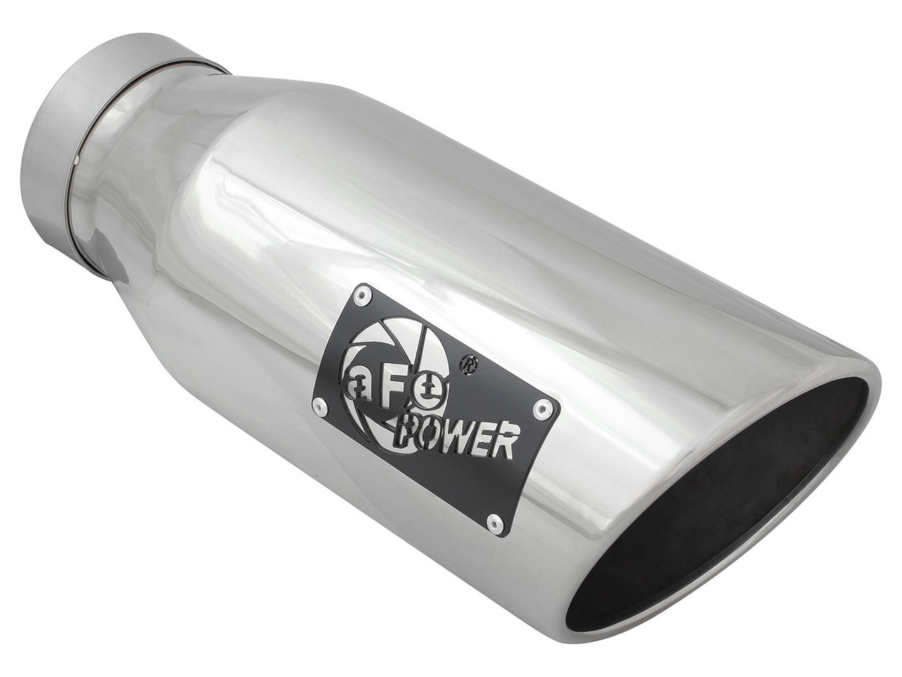 AFE 49T40601-P15 MACH FORCE-XP 4" 304 STAINLESS STEEL EXHAUST TIP 4"" X 6" OUT X 15" L BOLT-ON RIGHT AFE 49T40601-P15 MACH FORCE-XP 4" 304 STAINLESS STEEL EXHAUST TIP 4"" X 6" OUT X 15" L BOLT-ON RIGHT