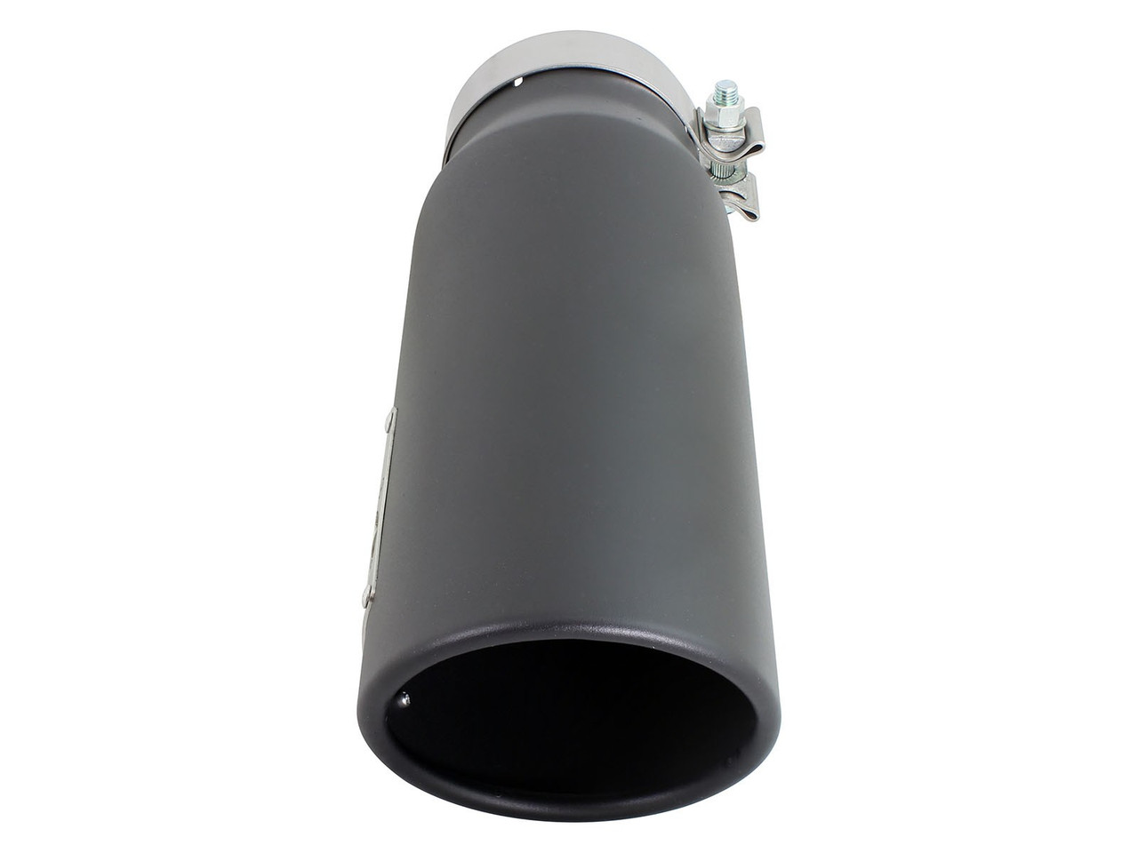 AFE 49T40501-B15 MACH FORCE-XP 4" 409 STAINLESS STEEL EXHAUST TIP - OVERSTOCK 4"" X 5" OUT X 15" L BOLT-ON RIGHT