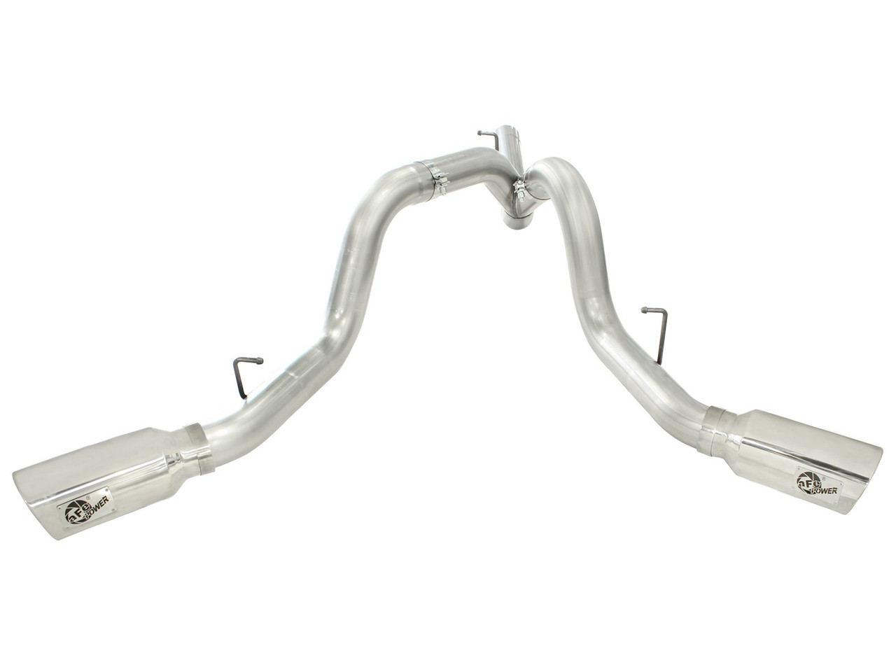 AFE 49-04043-P ATLAS 4" ALUMINIZED STEEL DPF-BACK EXHAUST SYSTEM FOR 11-16 GM 6.6L DURAMAX