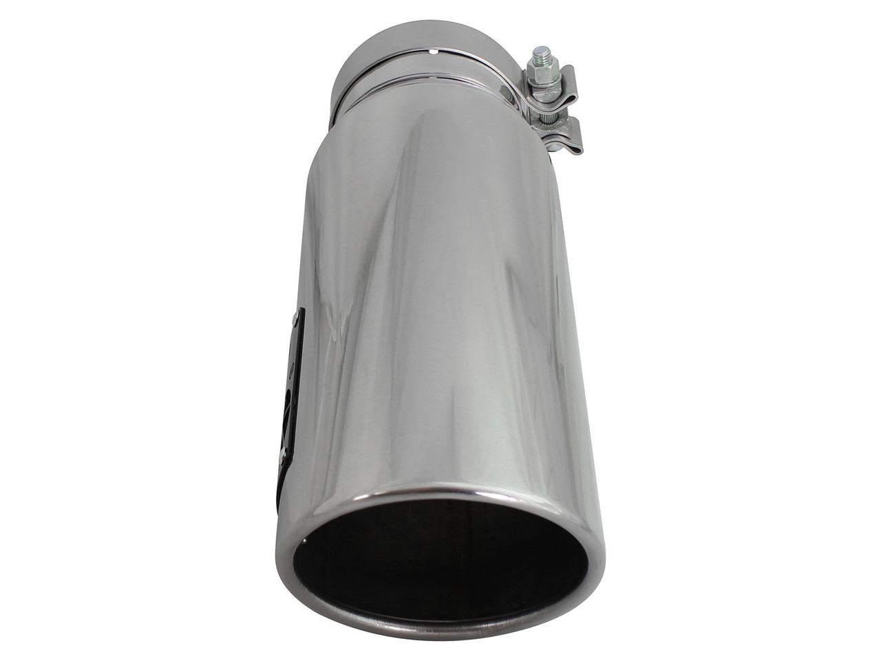 AFE 49T40501-P15 MACH FORCE-XP 4" 304 STAINLESS STEEL EXHAUST TIP 4"" X 5" OUT X 15" L BOLT-ON RIGHT