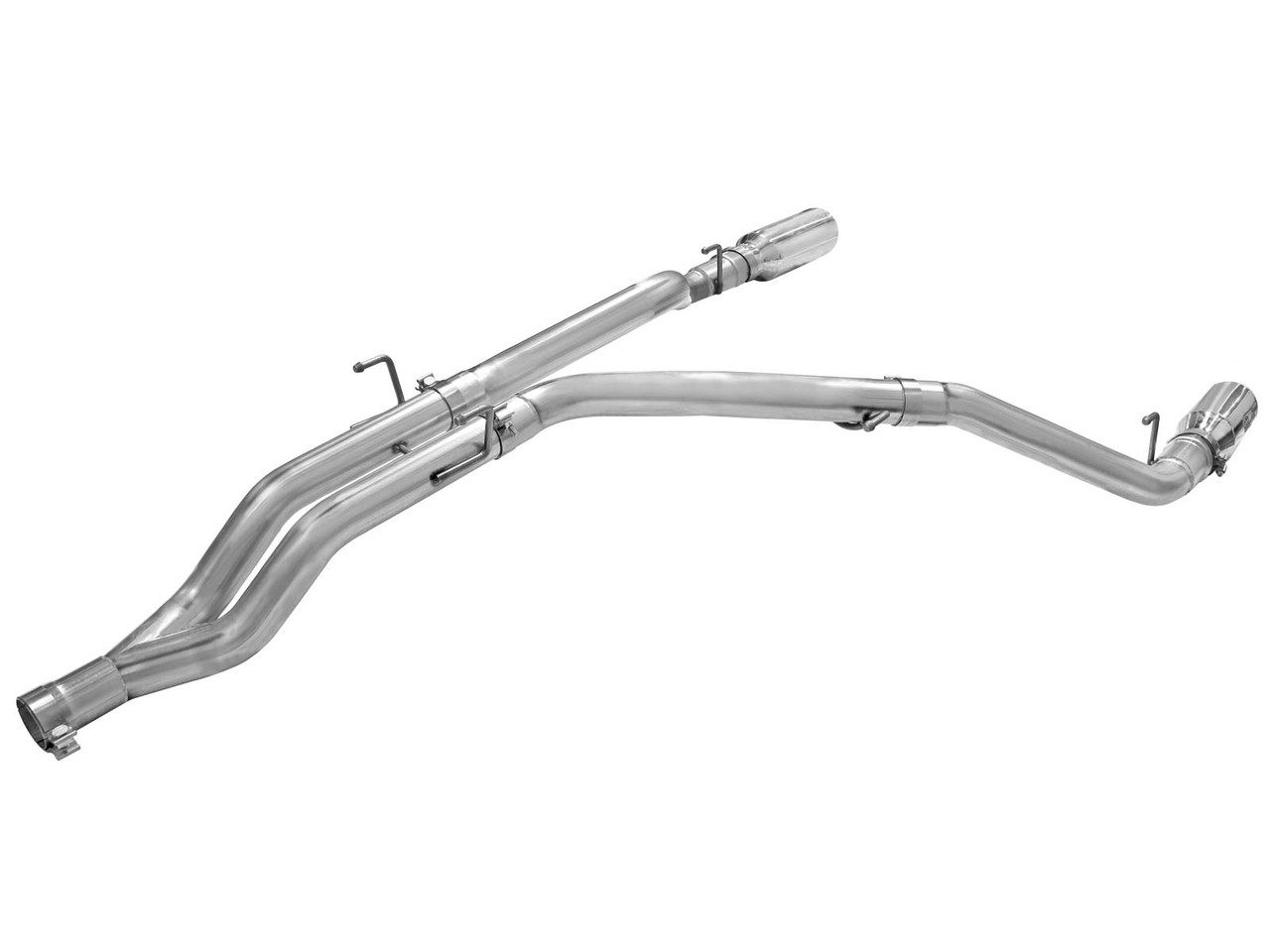 AFE 49-42045-P LARGE BORE-HD 3" 409 STAINLESS STEEL DPF-BACK EXHAUST SYSTEM W/ 5" POLISHED TIP FOR 14-18 ECODIESEL 3.0L