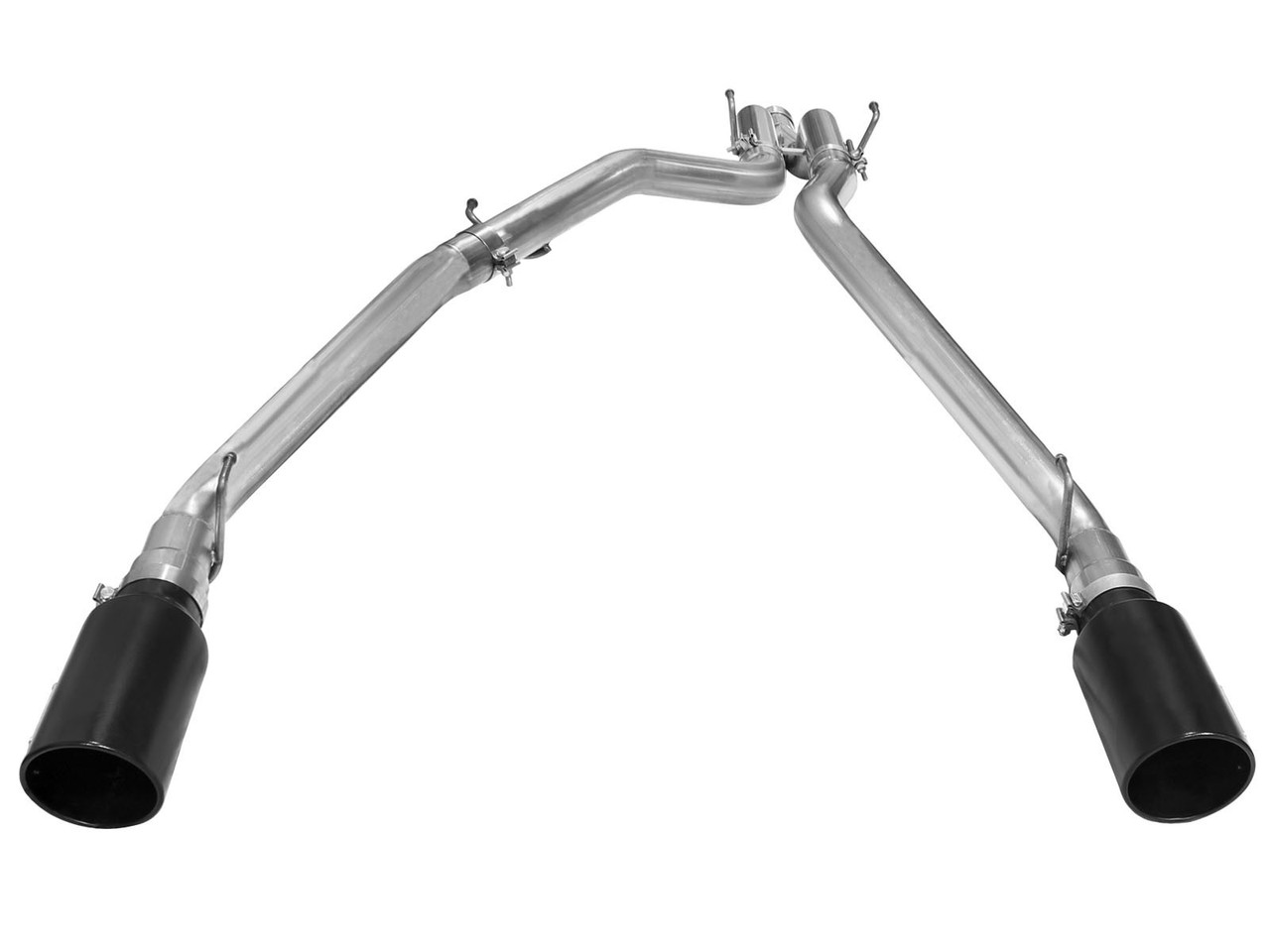 AFE 49-42044-B LARGE BORE-HD 3" 409 STAINLESS STEEL DPF-BACK EXHAUST SYSTEM W/ 6" BLACK TIP FOR 14-18 ECODIESEL 3.0L
