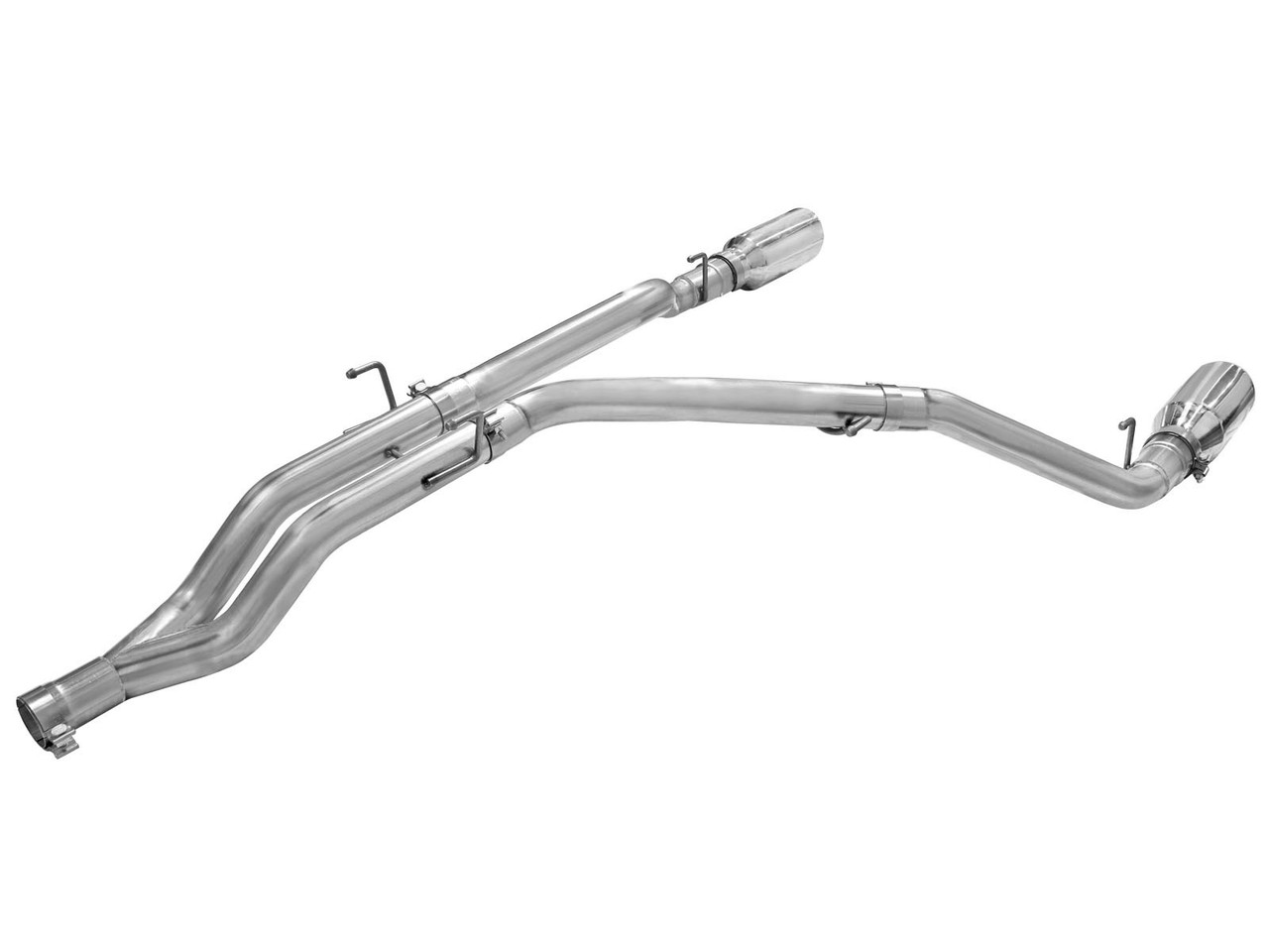 AFE 49-42044-P LARGE BORE-HD 3" 409 STAINLESS STEEL DPF-BACK EXHAUST SYSTEM W/ 6" POLISHED TIP FOR 14-18 ECODIESEL 3.0L