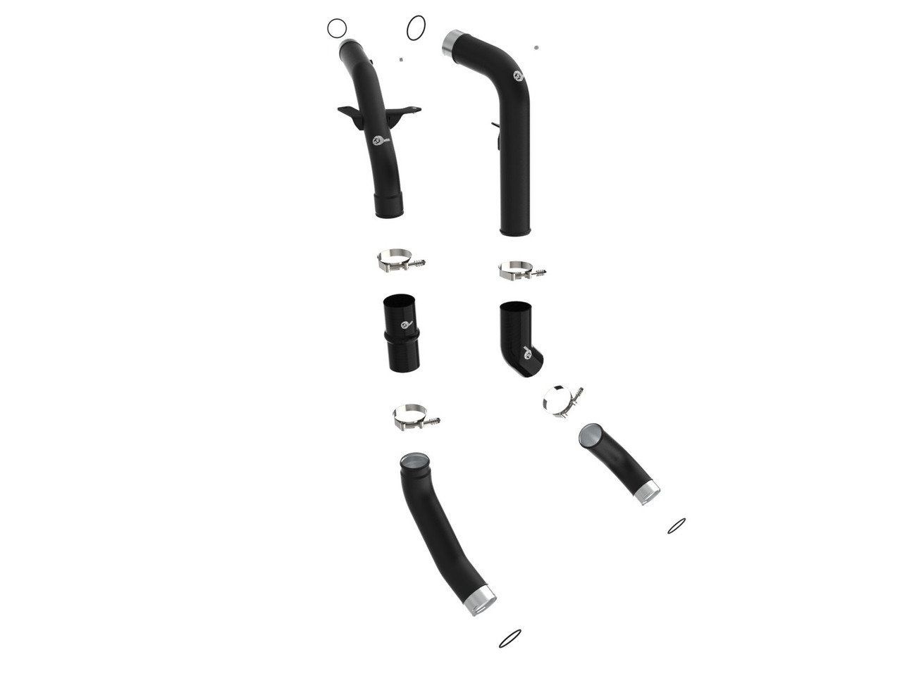 AFE 46-20594-B BLADERUNNER ALUMINUM CHARGE PIPE KIT BLACK FOR 20-23 RAM 3.0L ECODIESEL