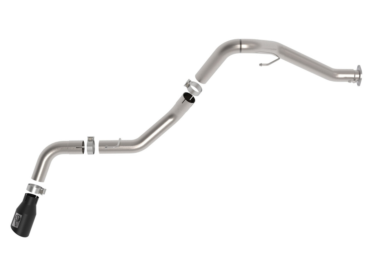 AFE 49-38093-B VULCAN SERIES 3" 304 STAINLESS STEEL DPF-BACK EXHAUST W/ BLACK TIP FOR 21-23 JEEP 3.0L
