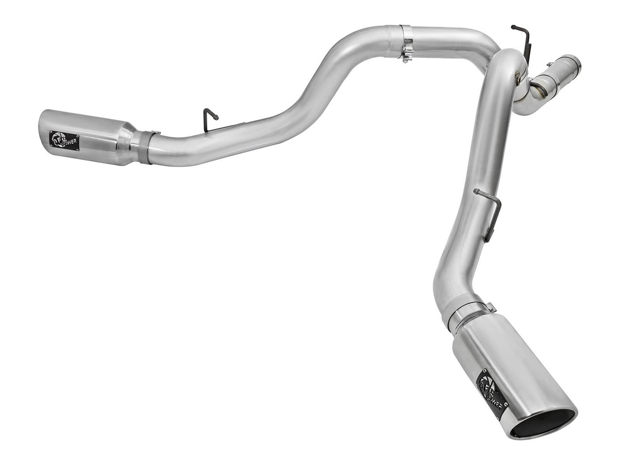 AFE 49-04080-P ATLAS 4" ALUMINIZED STEEL DPF-BACK EXHAUST SYSTEM FOR 2016 GM 6.6L DURAMAX