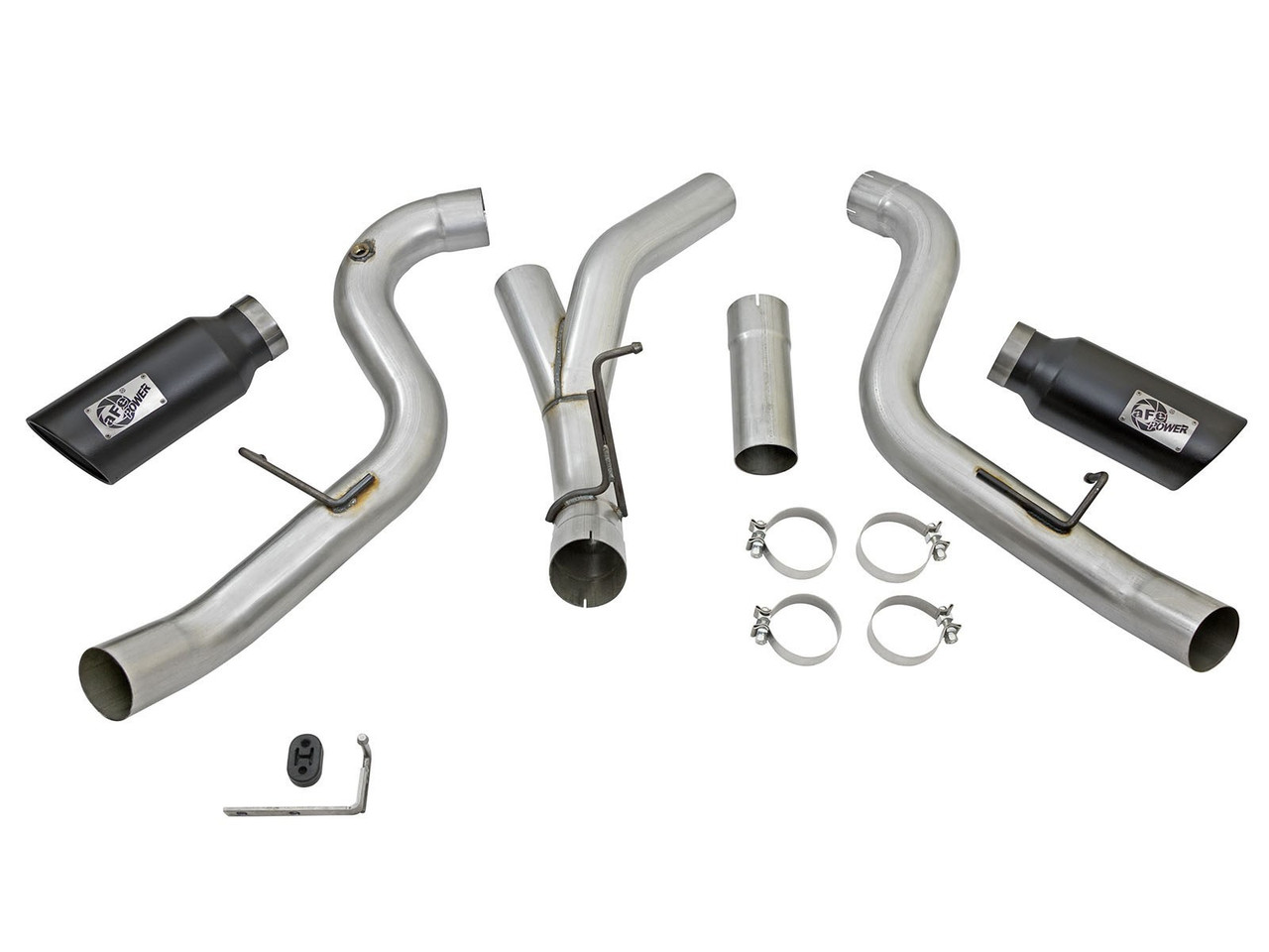 AFE 49-44080-B LARGE BORE-HD 4" 409 STAINLESS STEEL DPF-BACK EXHAUST SYSTEM FOR 2016 GM 6.6L DURAMAX