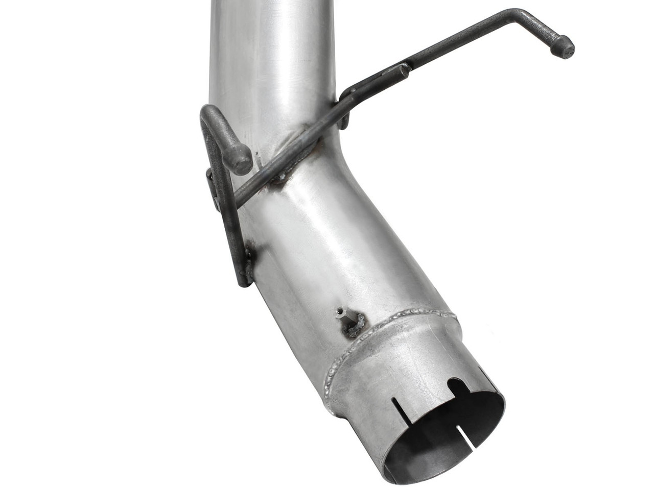 AFE 49-02039-B ATLAS 5" ALUMINIZED STEEL DPF-BACK EXHAUST SYSTEM - BLACK TIP FOR 13-18 CUMMINS 6.7L