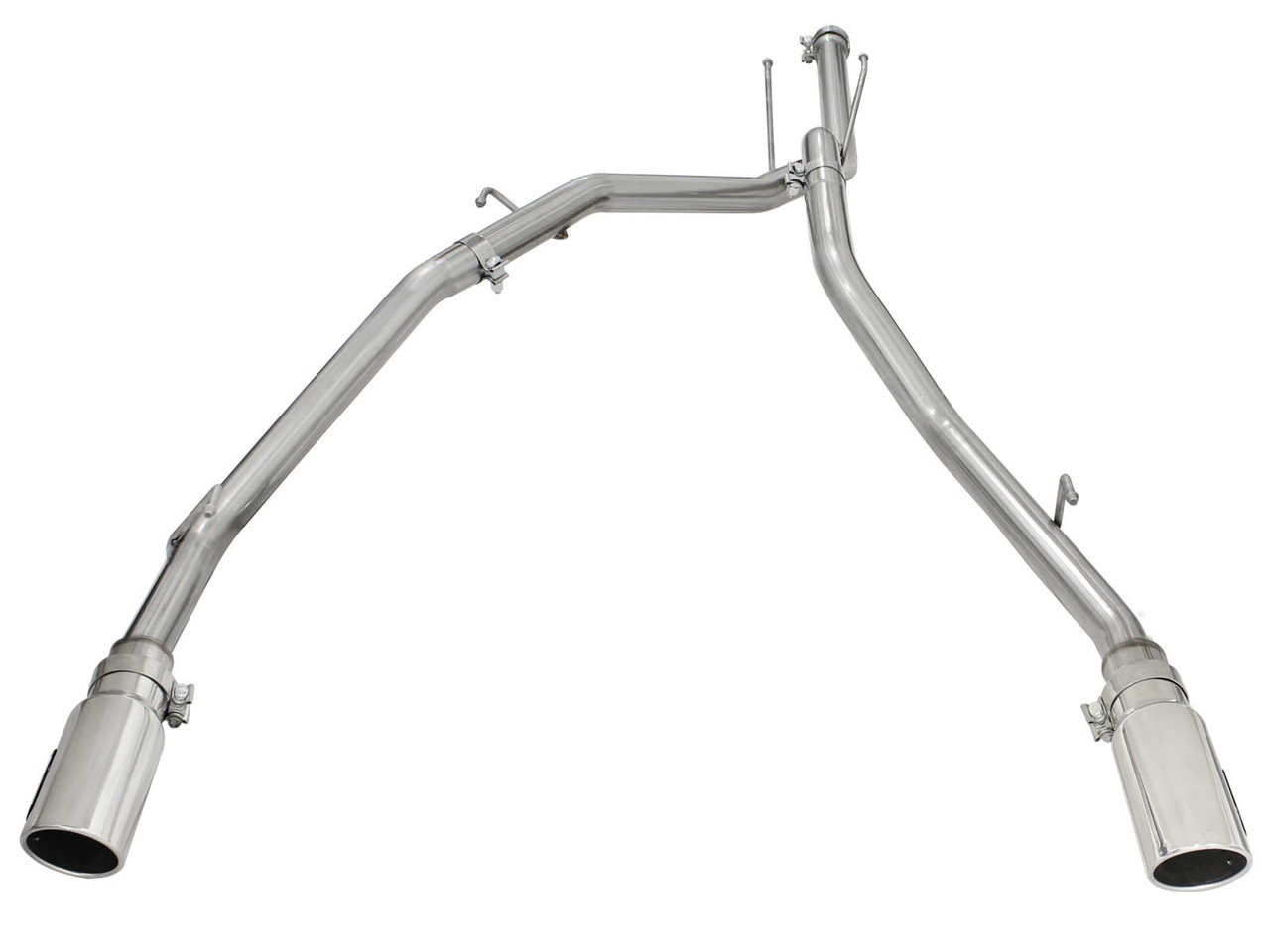 AFE 49-42041-P Large Bore-HD 2-1/2 IN 409 Stainless Steel DPF-Back Exhaust System RAM 1500 EcoDiesel 14-18 V6-3.0L (td)