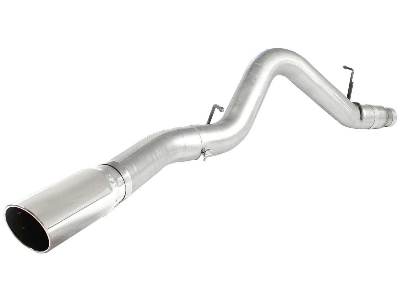 AFE 49-04041-P ATLAS 5" ALUMINIZED STEEL DPF-BACK EXHAUST SYSTEM FOR 11-16 GM 6.6L DURAMAX