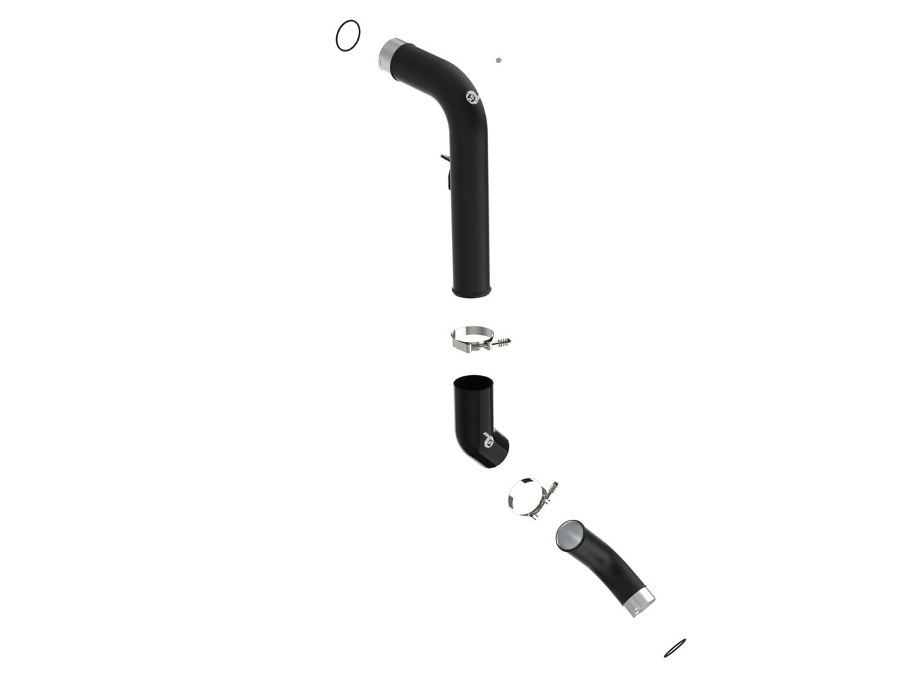 AFE 46-20599-B BLADERUNNER 3" ALUMINUM COLD CHARGE PIPE BLACK FOR 20-23 RAM 3.0L ECODIESEL