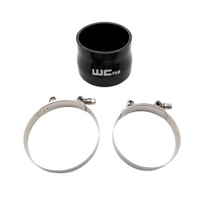WEHRLI CUSTOM FAB WCF207-106 3.5" X 4" ID STRAIGHT REDUCER X 3" LONG SILICONE BOOT AND CLAMP KIT