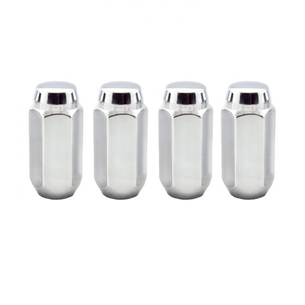 MCGARD 64014 CHROME HEX LUG NUTS-4 PACK 1988-2023 GM SILVERADO/SIERRA 2500HD-3500HD (M14X1.5)