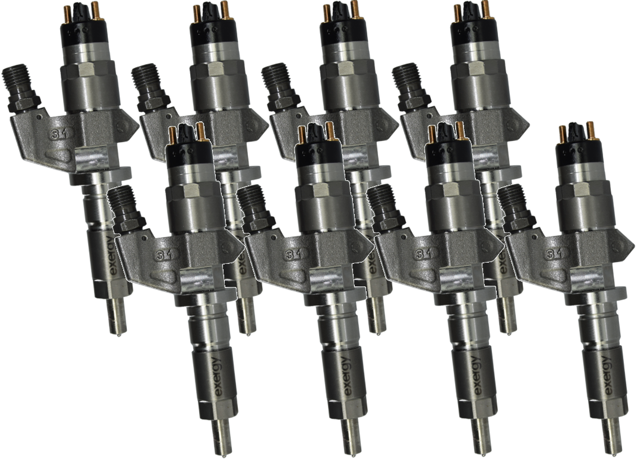 EXERGY E01 10116 REMAN SAC 45% OVER INJECTOR SET 2001–2004 GM DURAMAX 6.6L LB7