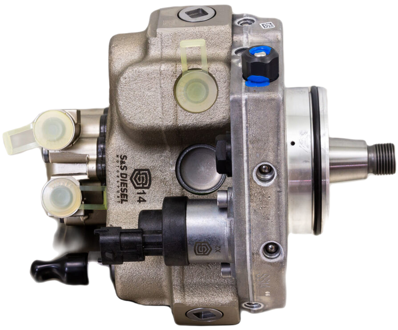 S&S DIESEL CP3-RR-12-HS-SP REVERSE ROTATION 12MM CP3 HIGH-SPEED PUMP WITH SP3000 SUPPLY PUMP – UNIVERSAL COMPETITION / DUAL-CP3 SECONDARY (CUMMINS & DURAMAX)