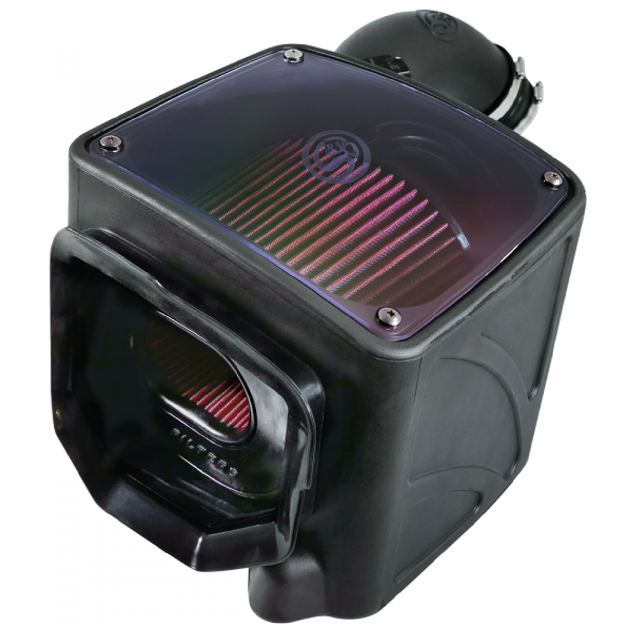 S&B FILTERS 75-5102 COLD AIR INTAKE COTTON CLEANABLE RED 2004-2005 GM/CHEVROLET DURAMAX 6.6L LLY