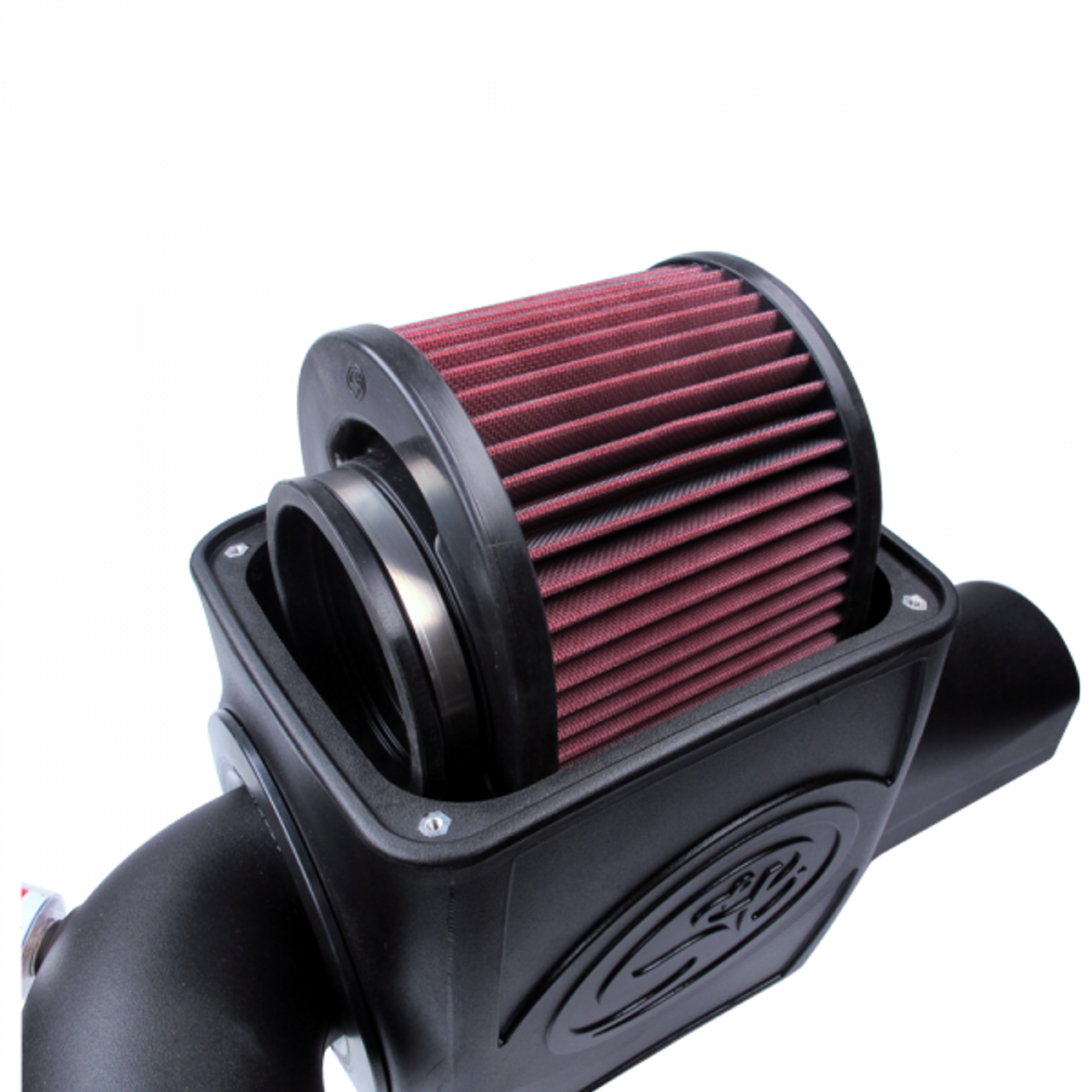 S&B FILTERS 75-5070 COLD AIR INTAKE COTTON CLEANABLE RED 2003-2007 FORD POWERSTROKE 6.0L