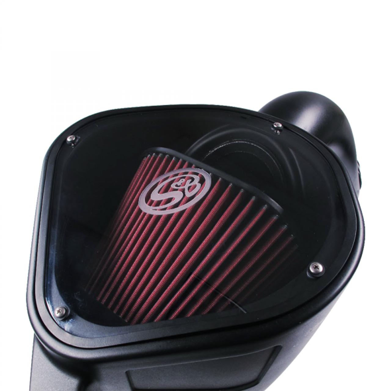 S&B FILTERS 75-5068 COLD AIR INTAKE COTTON CLEANABLE RED 2013-2018 DODGE CUMMINS 6.7L 24V
