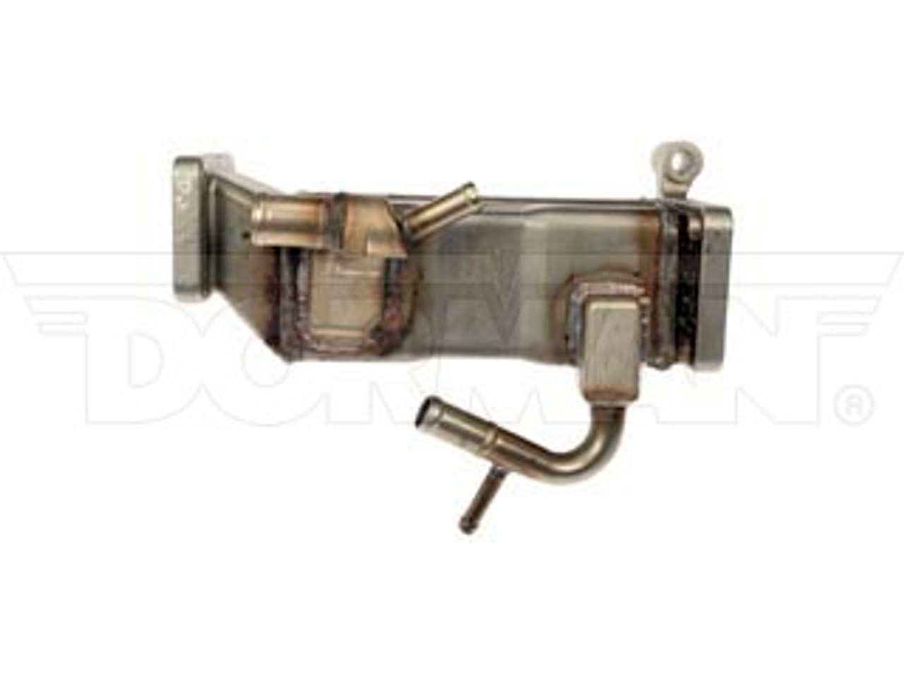 DORMAN 904-936 EXHAUST GAS RECIRCULATION (EGR) COOLER (TO EGR BYPASS VALVE AT REAR, CURVED OUTLET FITTING) 2011-2014 GM 6.6L DURAMAX LML