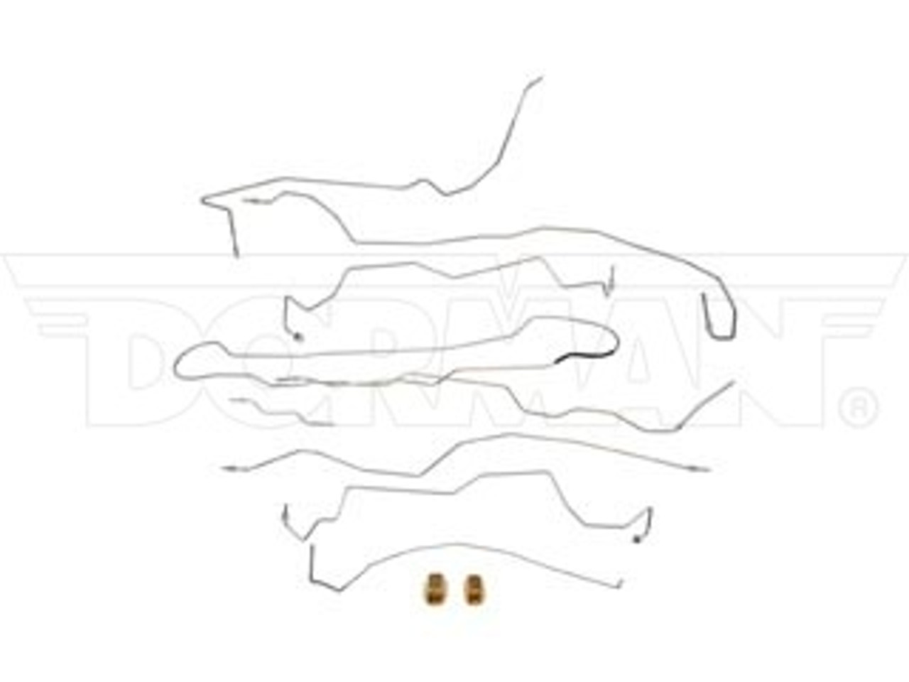 DORMAN 919-247 STAINLESS STEEL BRAKE LINE KIT (8' BED) 2001-2003 FORD F-250/350 4WD SRW STANDARD CAB