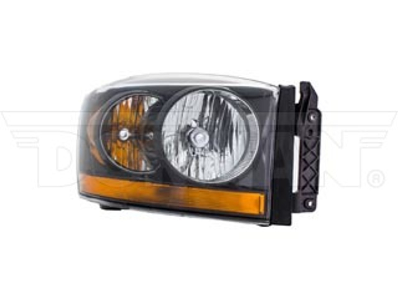 DORMAN 1591986 HEADLIGHT ASSEMBLY WITH BLACK BEZEL (RIGHT) 2006 DODGE RAM 2500/3500