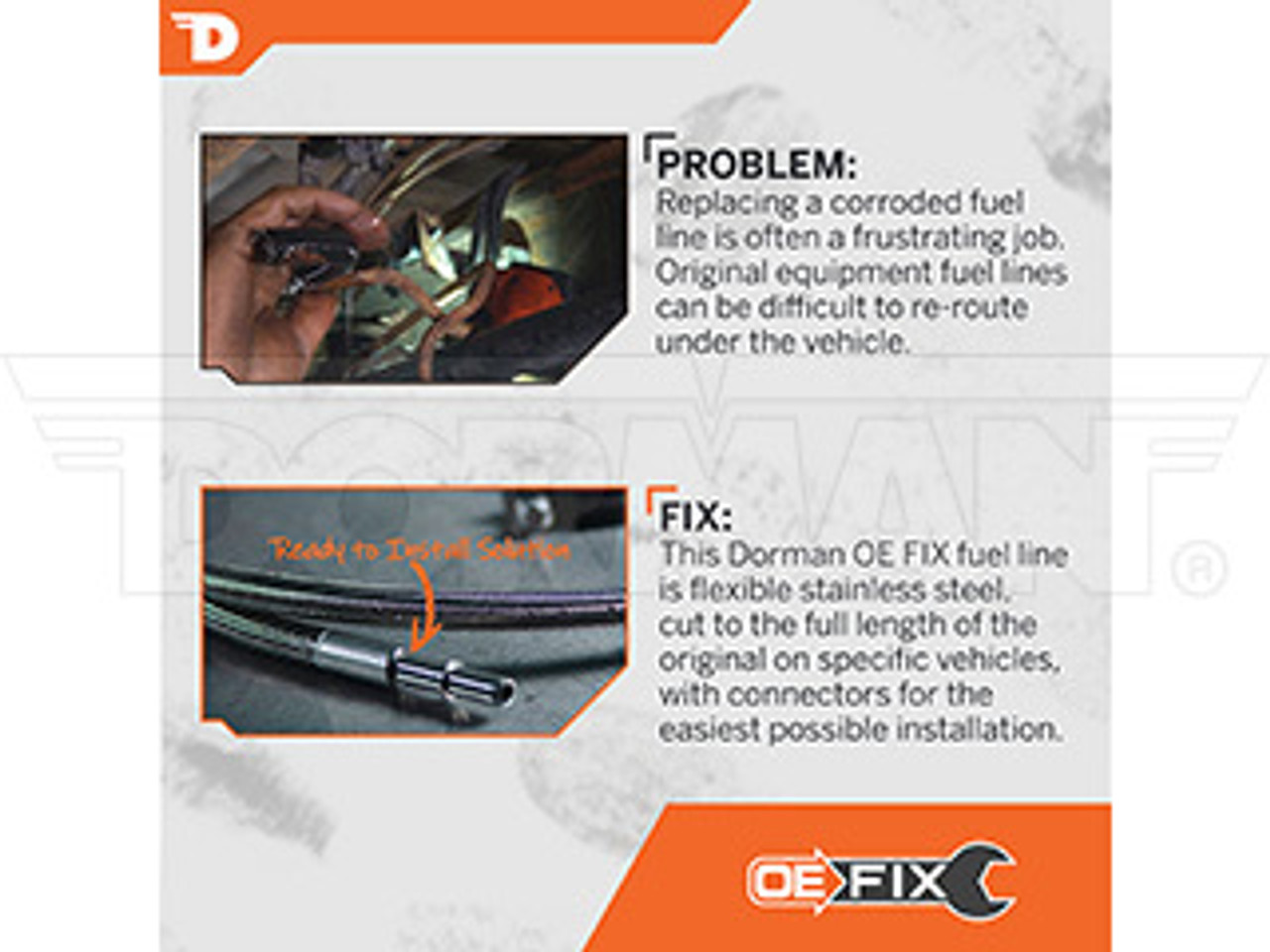 DORMAN 819-874 FLEXIBLE STAINLESS STEEL BRAIDED FUEL LINE (FRONT) (EXTENDED CAB) 2004.5-2010 GM SILVERADO/SIERRA 2500HD/3500HD 6.6L DURAMAX LLY/LBZ/LMM DORMAN 819-874 FLEXIBLE STAINLESS STEEL BRAIDED FUEL LINE (FRONT) (EXTENDED CAB) 2004.5-2010 GM SILVERADO/SIERRA 2500HD/3500HD 6.6L DURAMAX LLY/LBZ/LMM