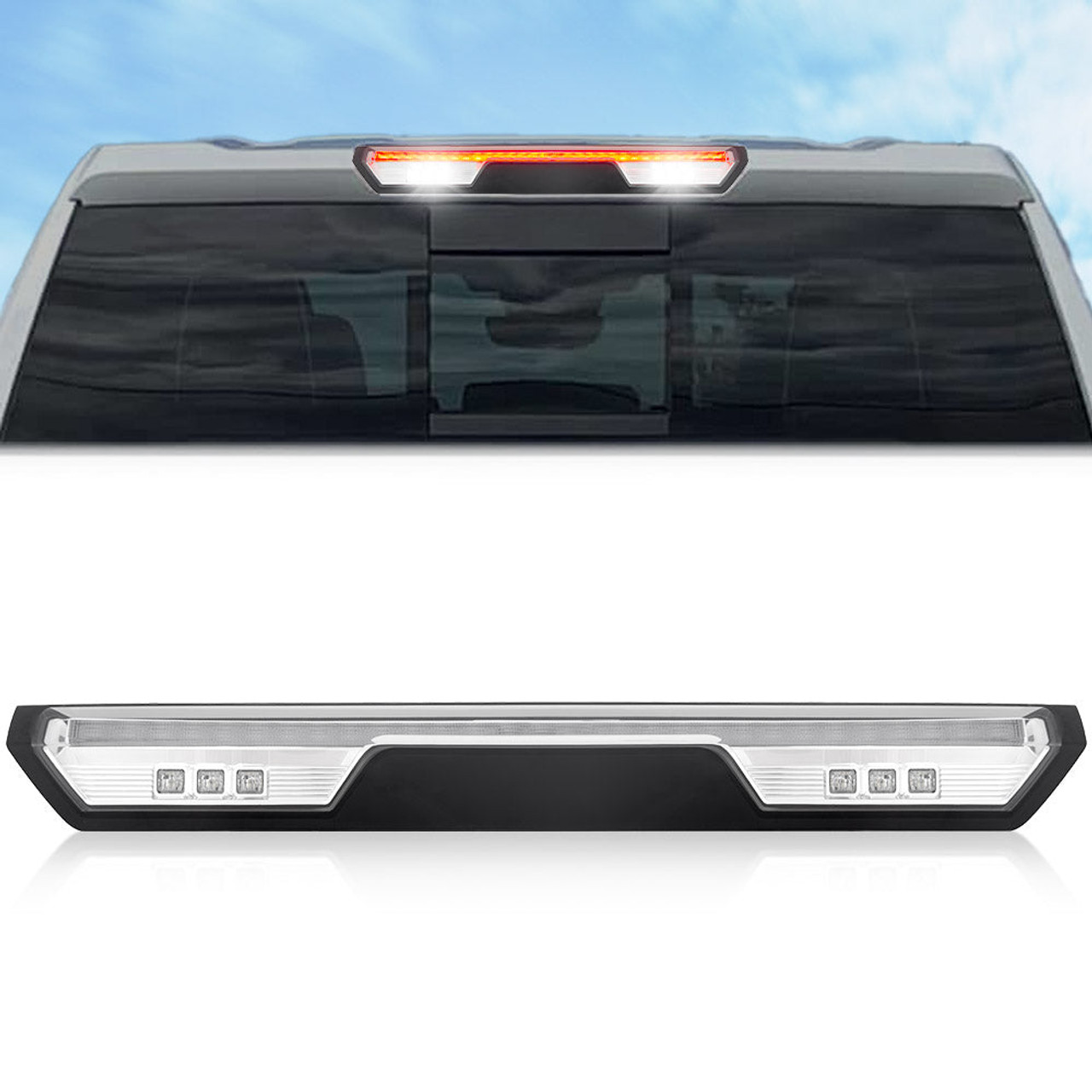 RECON 264101CL CLEAR LED THIRD BRAKE LIGHT FOR 2020-2023 GM SILVERADO/SIERRA 2500HD/3500HD | 2019-2023 GM SILVERADO/SIERRA 1500 RECON 264101CL CLEAR LED THIRD BRAKE LIGHT FOR 2020-2023 GM SILVERADO/SIERRA 2500HD/3500HD | 2019-2023 GM SILVERADO/SIERRA 1500
