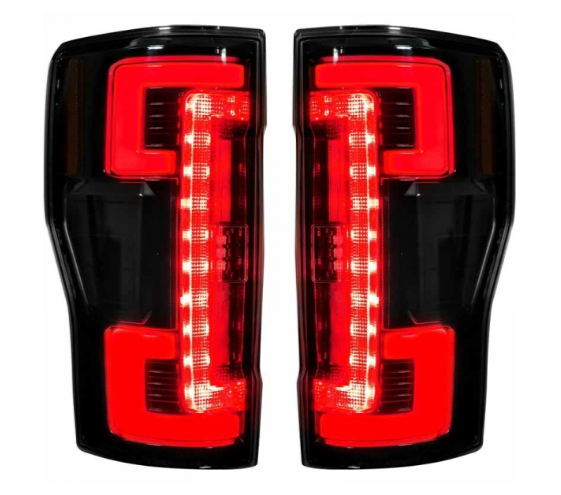 RECON 264399LEDBK SMOKED LED TAIL LIGHTS FOR 2020-2022 FORD F-250/350/450/550