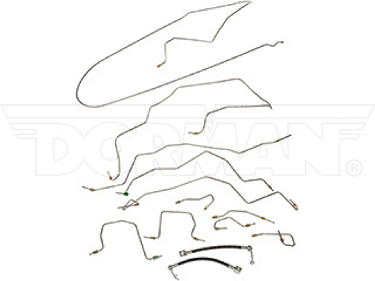 DORMAN 919-039 STAINLESS STEEL BRAKE LINE KIT (96" BED) (2-WHEEL ABS) 2001-2002 DODGE RAM 3500 STANDARD CAB 4WD