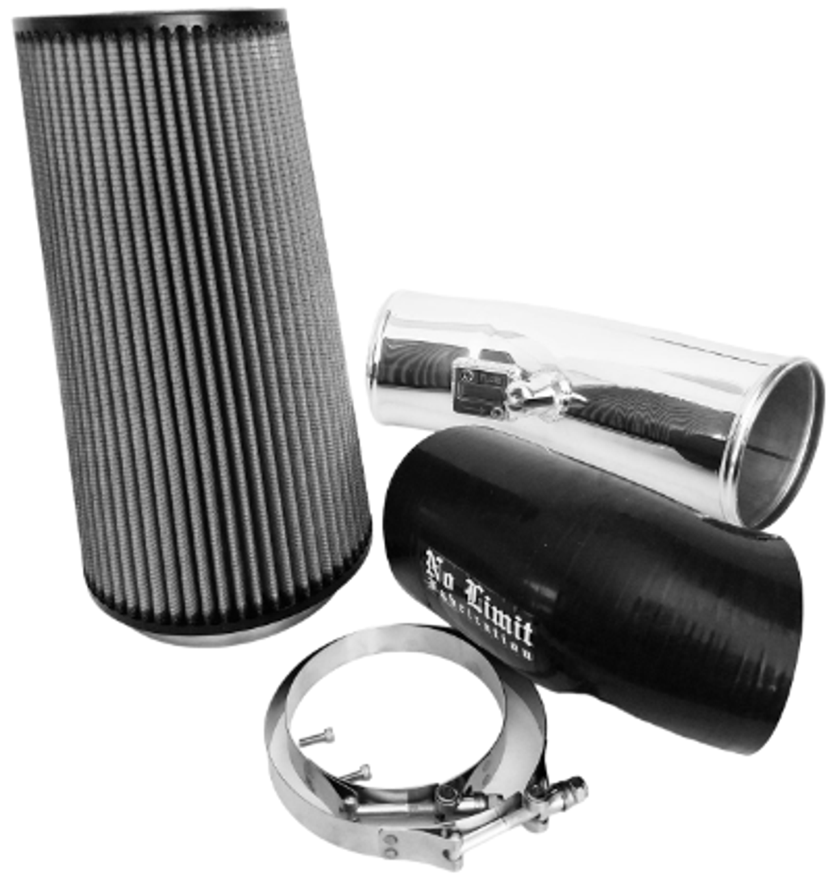 NO LIMIT FAB 67CAIPD POLISHED STAGE 2 COLD AIR INTAKE WITH DRY FILTER FOR 11-16 FORD 6.7L POWERSTROKE NO LIMIT FAB 67CAIPD POLISHED STAGE 2 COLD AIR INTAKE WITH DRY FILTER FOR 11-16 FORD 6.7L POWERSTROKE
