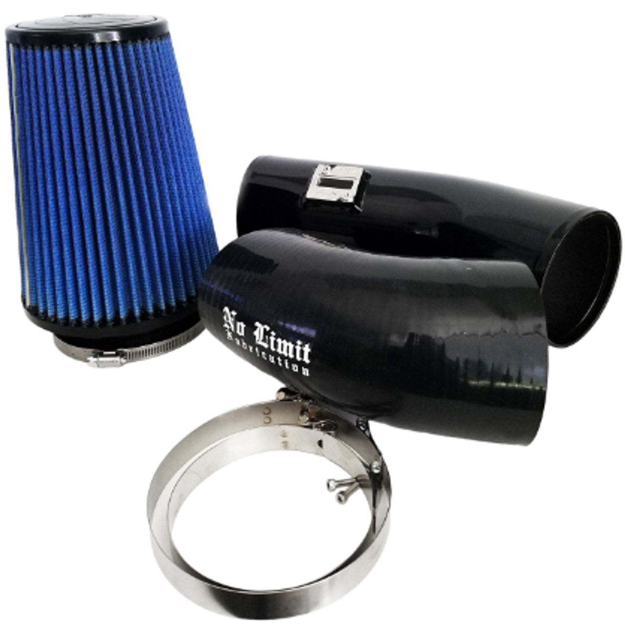 NO LIMIT FAB 67CAIBO1 BLACK STAGE 1 COLD AIR INTAKE WITH OILED FILTER FOR 11-16 FORD 6.7L POWERSTROKE