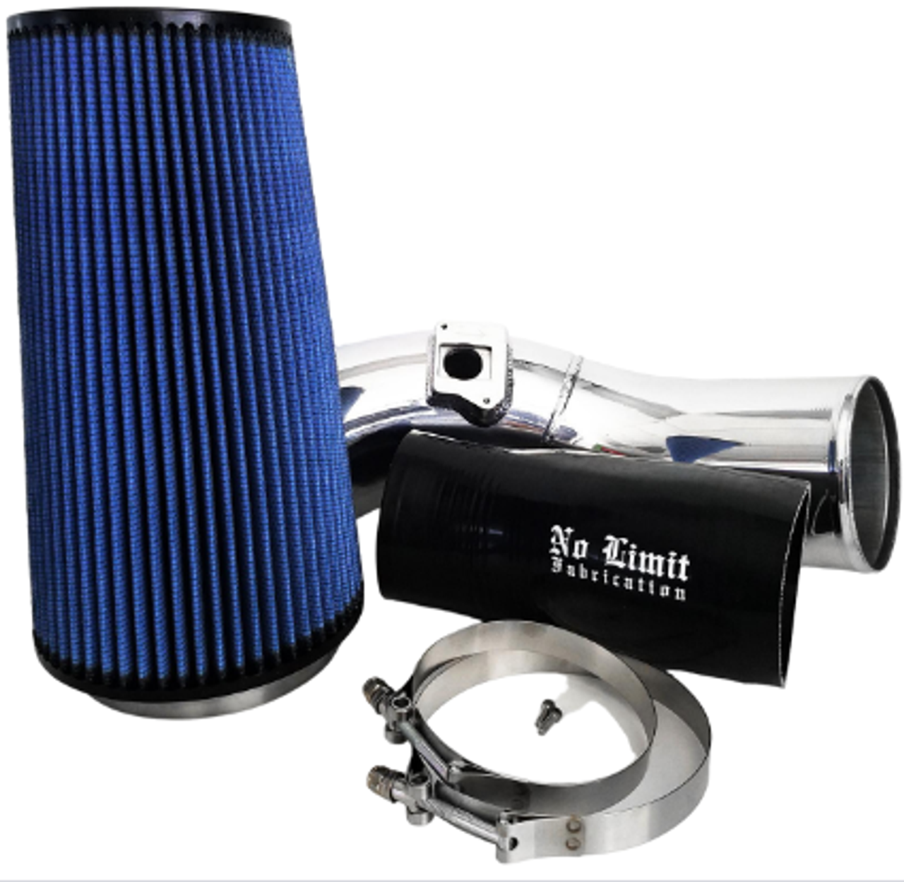 NO LIMIT FAB 60CAIPO POLISHED COLD AIR INTAKE WITH OILED FILTER FOR 03-07 FORD POWERSTROKE
