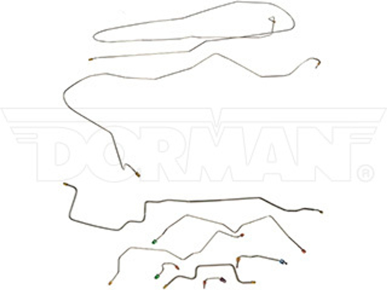 DORMAN 919-034 STAINLESS STEEL BRAKE LINE KIT (139" WHEELBASE) (2-WHEEL ABS) 1995-1997 DODGE RAM 3500 DRW CAB & CHASSIS 4WD
