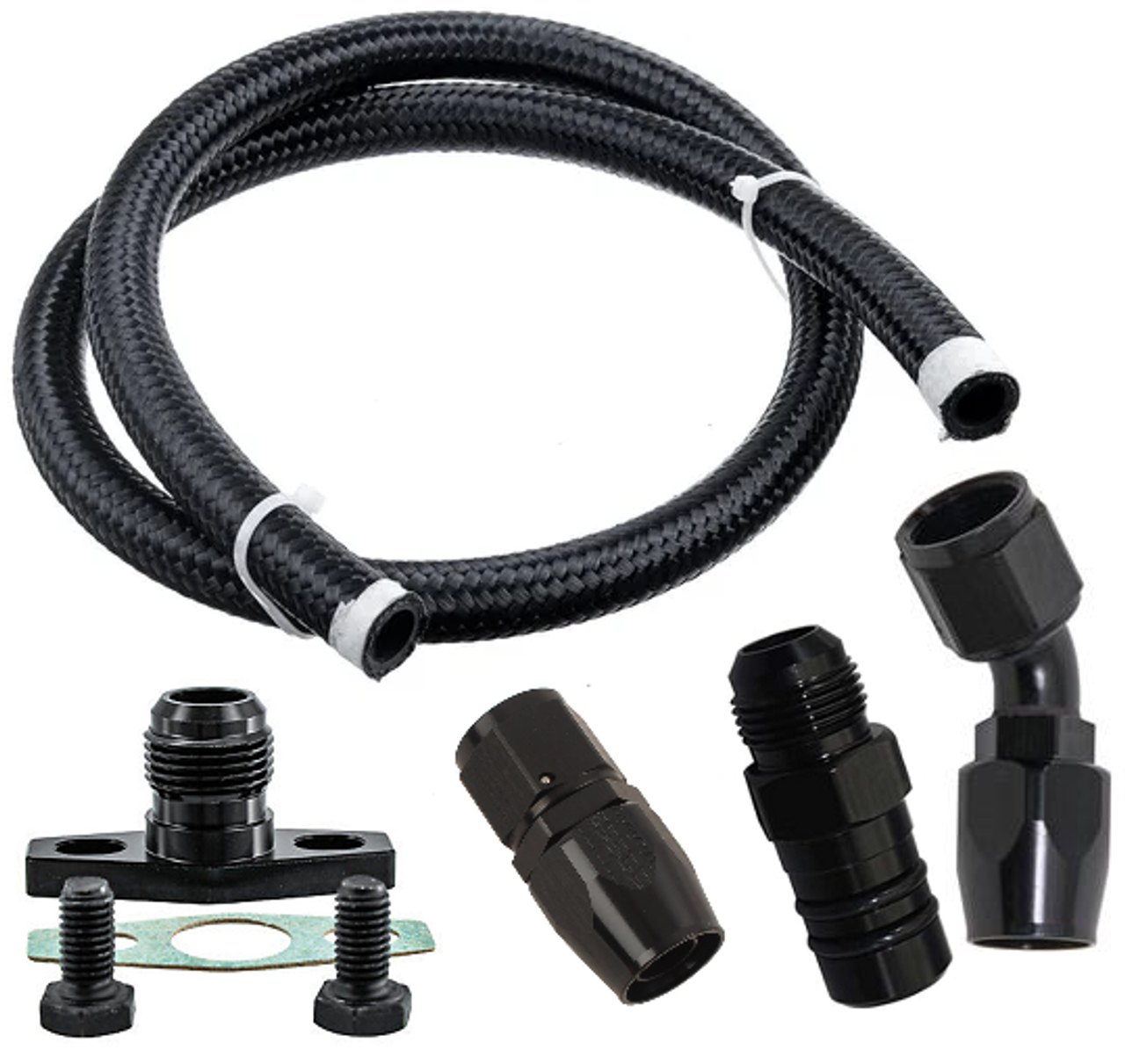 CPP DIESEL DIY TURBO DRAIN KIT -10AN FOR 1989-2022 DODGE RAM WITH CUMMINS 5.9L/6.7L ENGINE