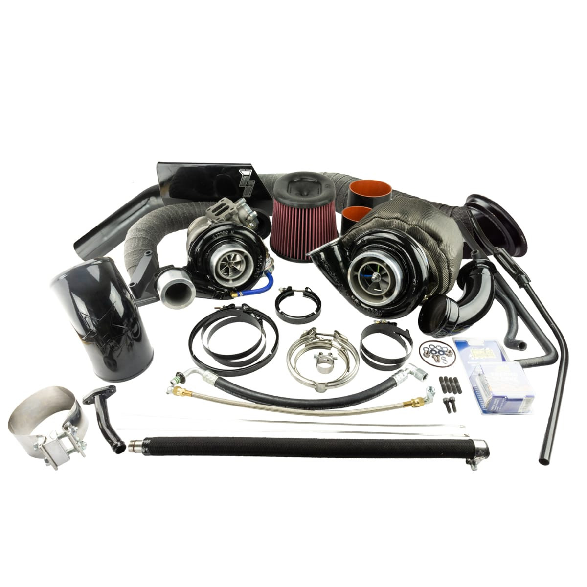 INDUSTRIAL INJECTION 227456 QUICK SPOOL COMPOUND TURBO KIT - 2003-2007 DODGE RAM 2500/3500 5.9L CUMMINS (3RD GEN)