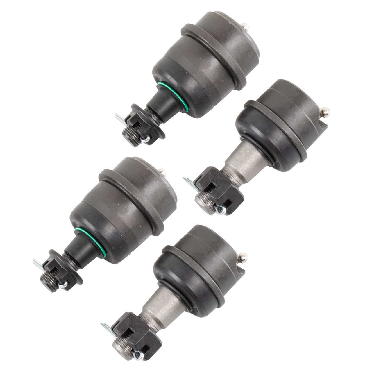 SYNERGY 4140-60 HD NON-KNURLED FRONT BALL JOINT SET DANA 30/44 2 UPPERS 2 LOWERS FOR JEEP TJ/LJ/XJ/YJ/ZJ