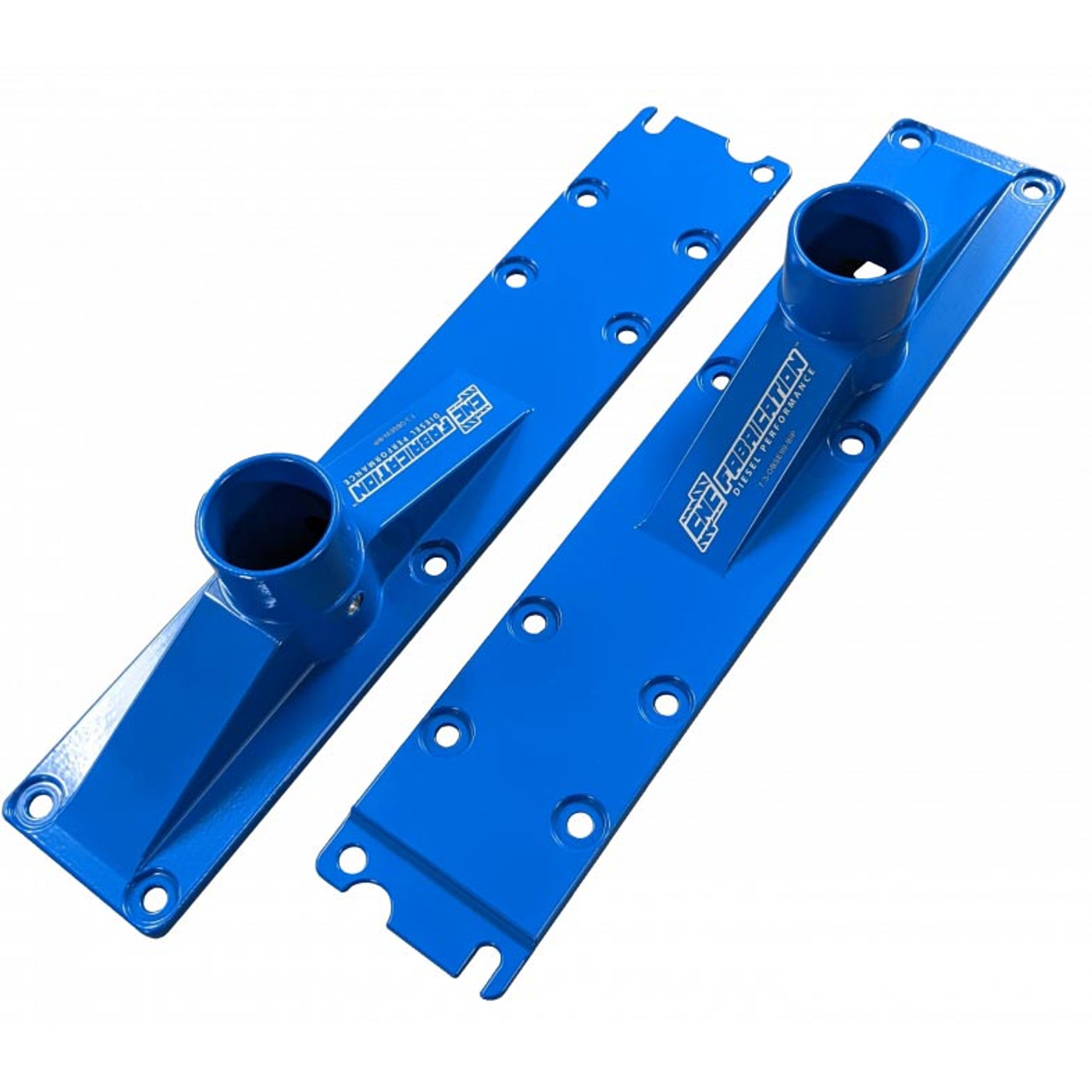 CNC FABRICATION 423006 BILLET INTAKE PLENUM - BLUE FOR 1994-1997 & 1999 FORD SUPERDUTY WITH 7.3L POWERSTROKE ENGINE