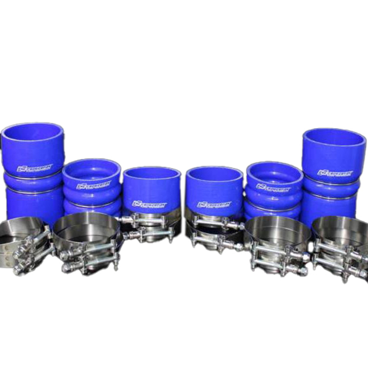 CNC FABRICATION 423024 INTERCOOLER BOOT KIT - BLUE FOR 1999.5-2003 FORD SUPERDUTY WITH 7.3L POWERSTROKE ENGINE