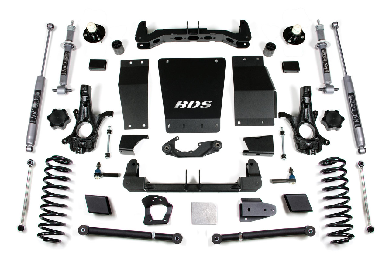 BDS SUSPENSION BDS732H 6 INCH LIFT KIT CHEVY/GMC SUBURBAN TAHOE YUKON/XL 1500 15-19 4WD ALUMINUM / STAMPED STEEL NX2 NITRO