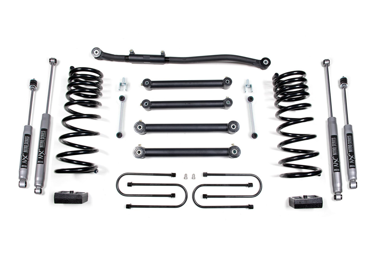 BDS SUSPENSION BDS690H 3 INCH LIFT KIT DODGE RAM 2500 03-13 & 3500 03-12 4WD DIESEL 4 INCH AXLE NX2 NITRO SHOCKS