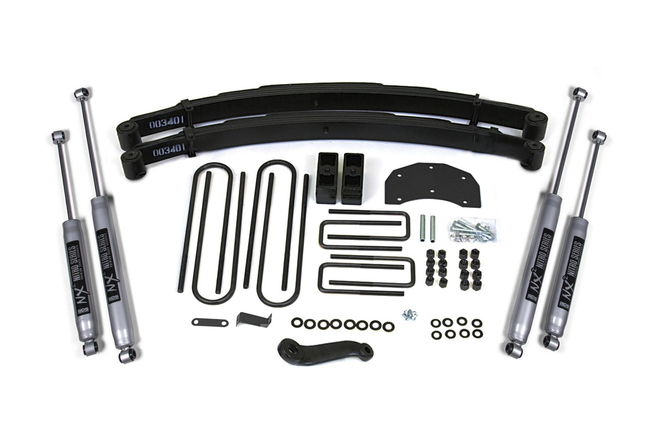 BDS SUSPENSION BDS308FS 4 INCH LIFT KIT FORD F350 MONOBEAM 80-96 4WD FOX 2.0 PERFORMANCE SHOCKS