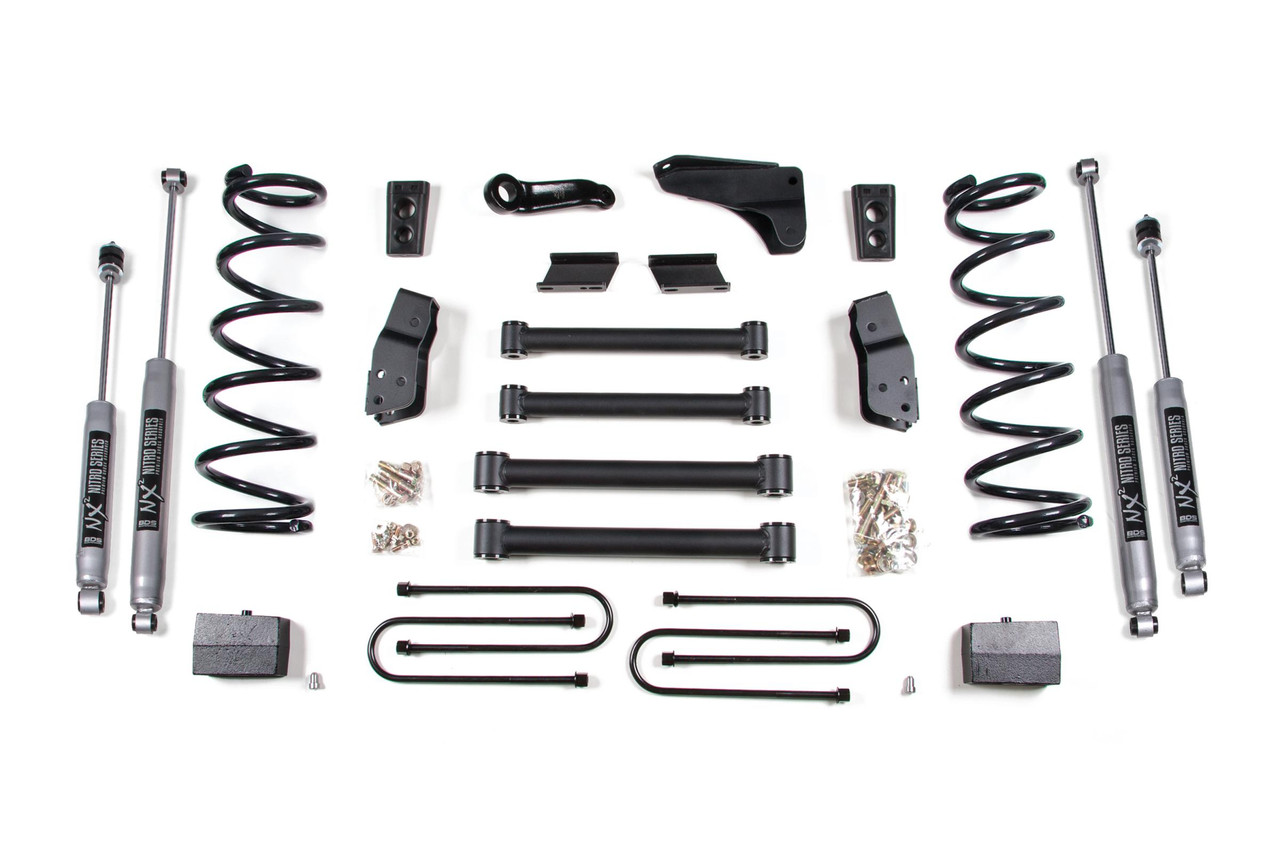 BDS SUSPENSION BDS290FS 6 INCH LIFT KIT DODGE RAM 2500/3500 2008 4WD GAS 4 INCH BLOCK 3.5 INCH AXLE FOX 2.0 PERFORMANCE