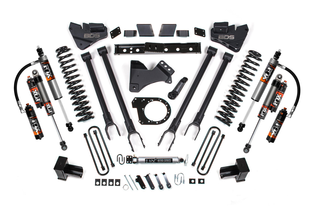 BDS SUSPENSION BDS2215FPE 7 INCH LIFT KIT W/ 4-LINK FORD F250/F350 SUPER DUTY 20-22 4WD DIESEL FOX 2.5 PERFORMANCE ELITE SHOCKS